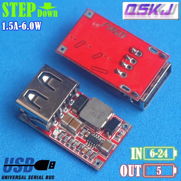 Step Down USB 5V 3A Modul Cas Charger Casan HP Mobil Motor 15W MP2315 Module StepDown DC Ke DC Conve