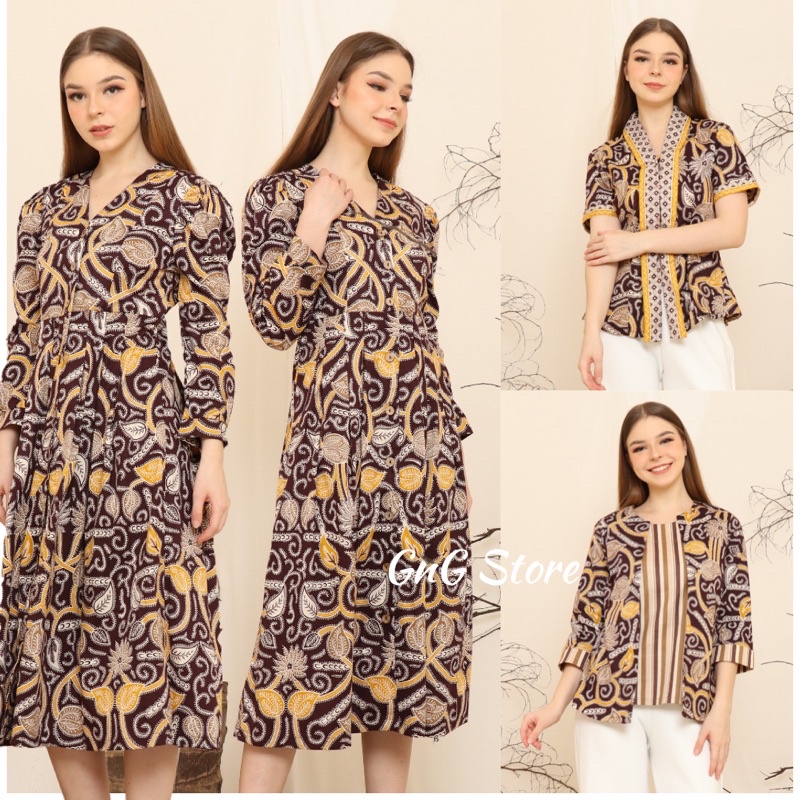 Dress Batik 258 SDN/ Dress Batik Panjang Wanita