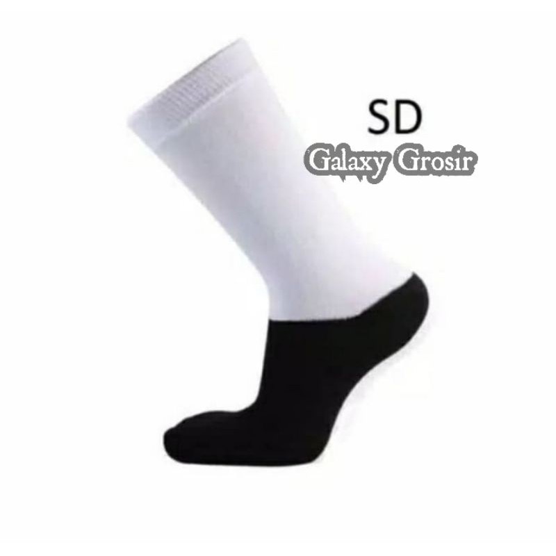 [12pcs] Kaos kaki anak sekolah SD hitam putih grosir termurah