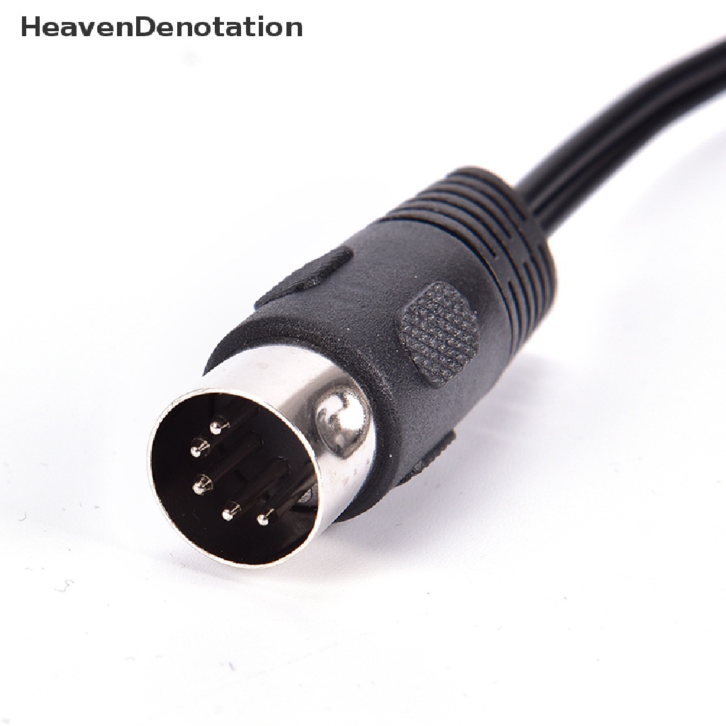 [HeavenDenotation] MIDI DIN 5P Male to 2 RCA Phono Female Socket Jack MF Audio Cable 0.5M