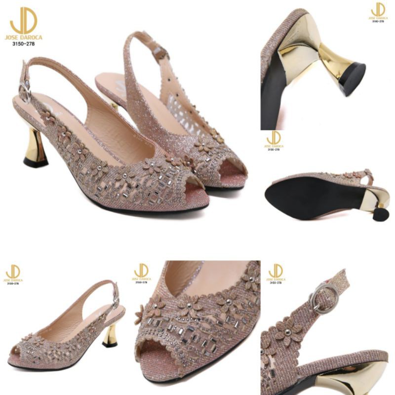 [✅COD 3150-278] SEPATU HAK TALI GLITER