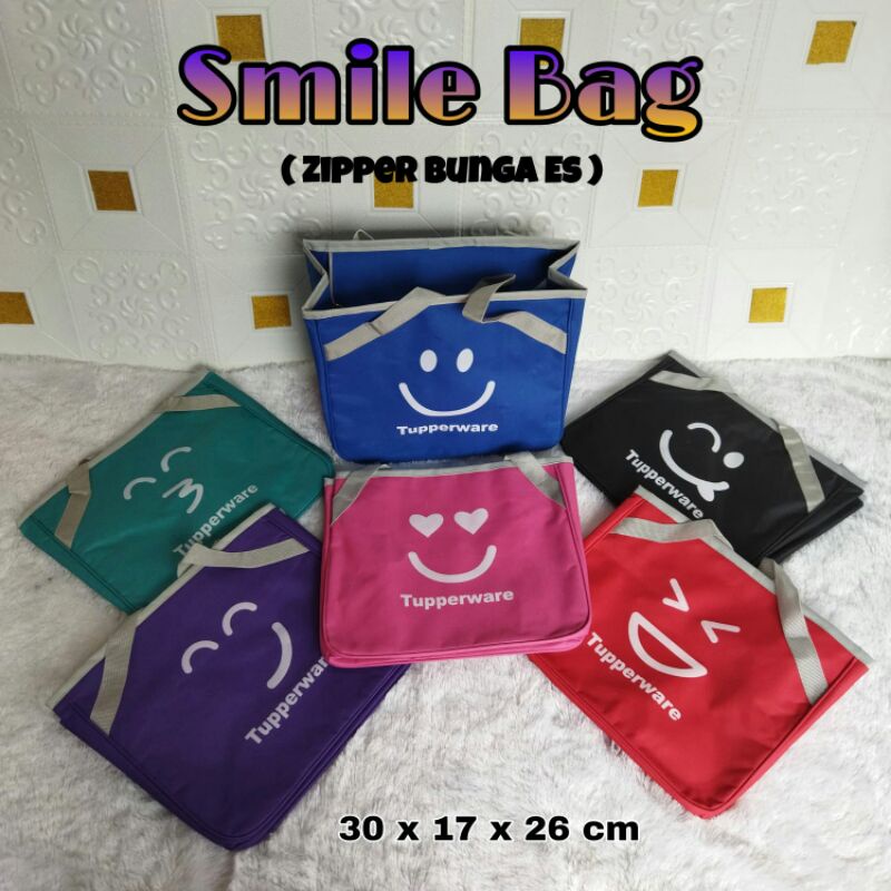 Tas Bekal Smile Tupperware / tas Emoji