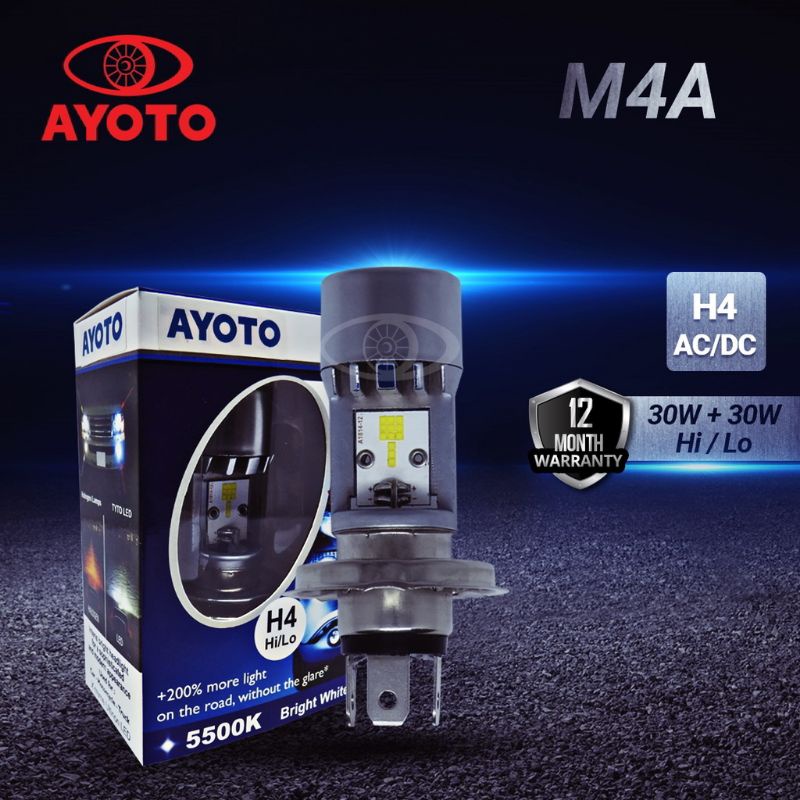 sale lampu utama motor mobil ayoto m4a h4 ac dc pnp 30watt