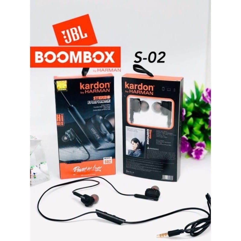 Headset Handsfree Earphone JBL Harman Kardon S-02 Extra Bass