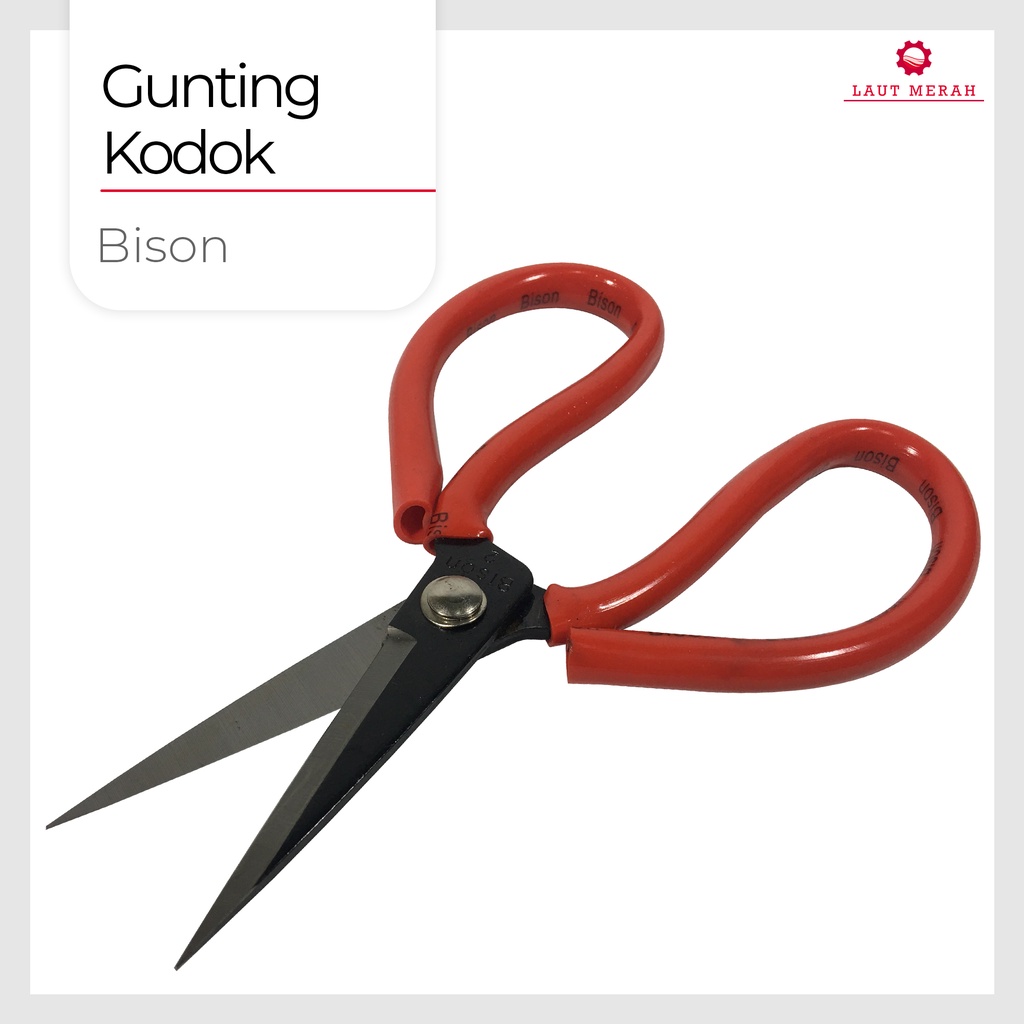 

Gunting Kodok No #2 Serbaguna BISON 8" / Multipurpose Scissors Kain Kertas Seng Alumunium Karton