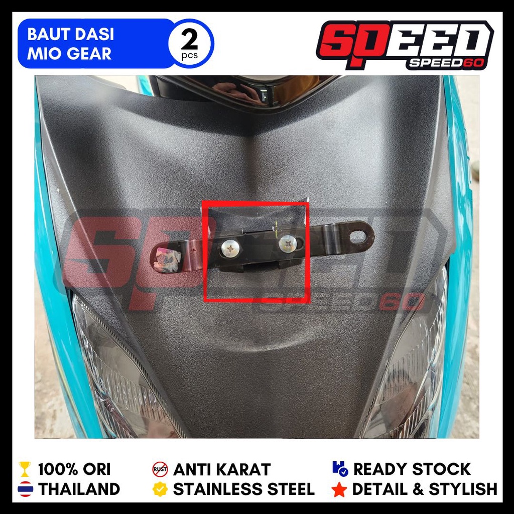 Baut Dasi Yamaha Mio Gear 125 Baut Probolt Thailand Stainless King Nut