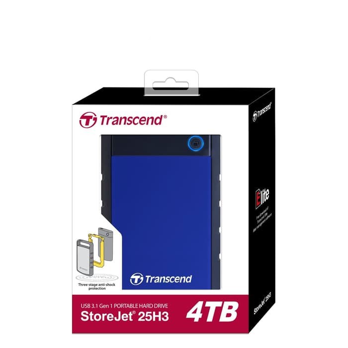 Hardisk External Transcend Storejet 25H3 4TB Blue / Purple HDD External