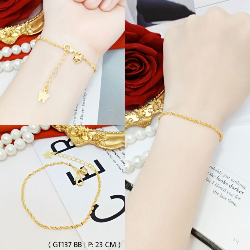 Gelang Xuping Wanita Plintir Gold GT137 M