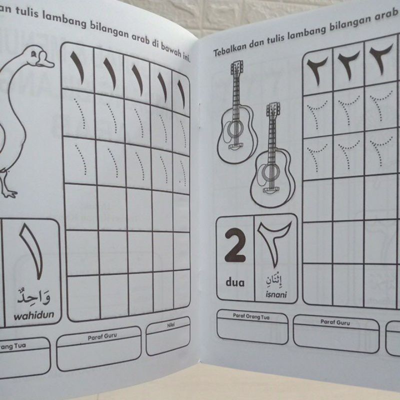 Buku Mengenal Dan Menulis Lambang Bilangan Arab Taman Kanak-kanak