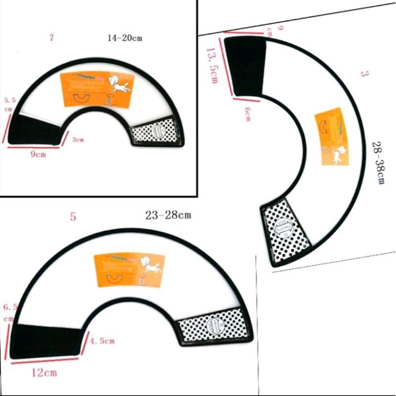 ukuran 5 pelindung Corong Penutup Leher Anjing Kucing Elizabeth Pet Protection Anjing Kucing Kelinci no 5