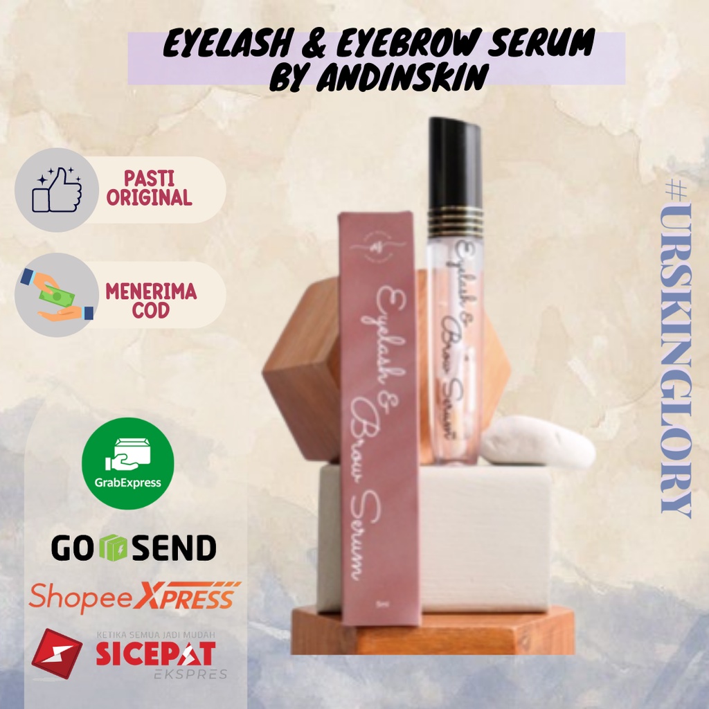 [+1 GIFT] EYELASH & EYEBROW BY ANDINSKIN | SERUM BULU MATA DAN ALIS 100% ORIGINAL RESELLER RESMI