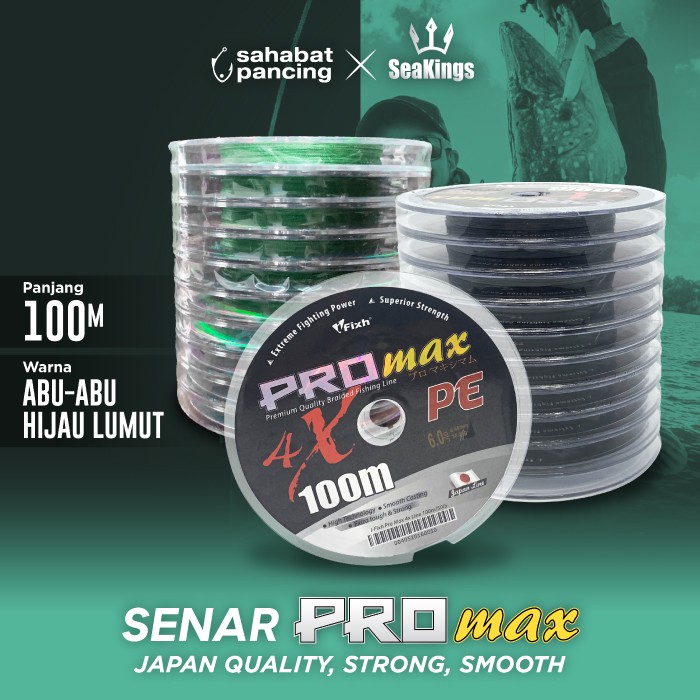Jual SENAR PANCING PE PRO MAX X4 WARNA ABU KONEKTING Indonesia|Shopee
