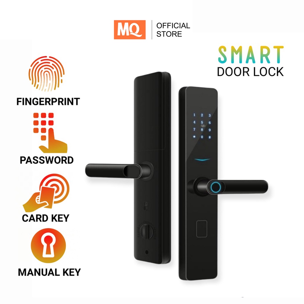 MQ kunci pintu elektronik Smart Door Lock Cerdas Sandi Sidik Jari