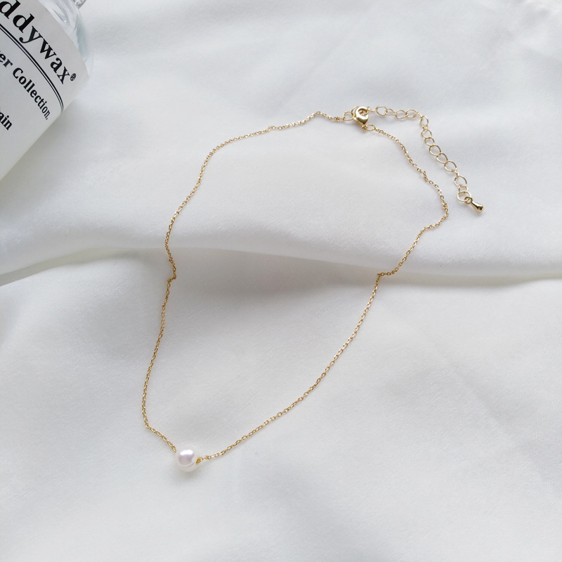 Korean Simple Pearl Necklace Clavicle Chain Accessories