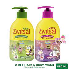 Zwitsal Kids 2 In 1 Hair &amp; Body Wash Natural And Nourish 280 ml