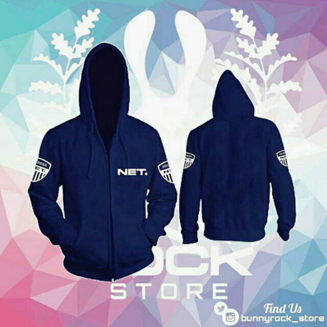 Jaket hoodie zipper NET TV