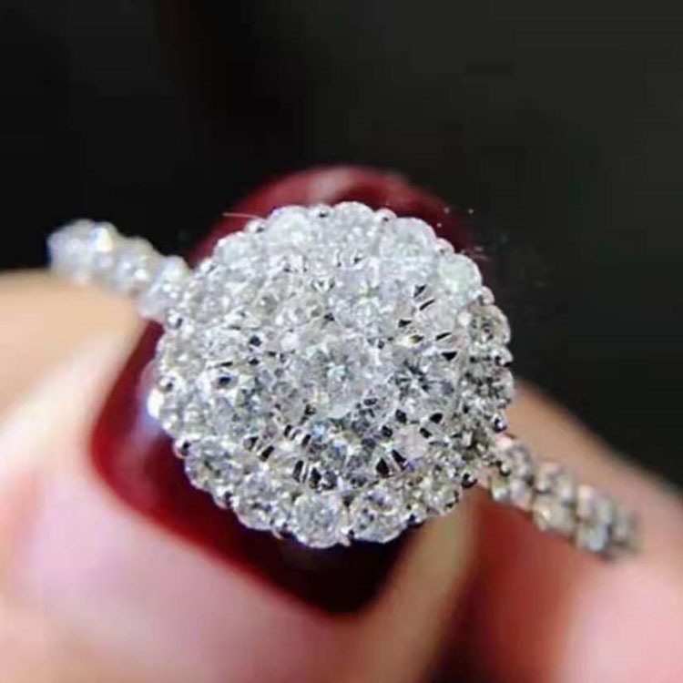 Cincin Berlian Penuh Bahan Stainless Untuk Aksesoris