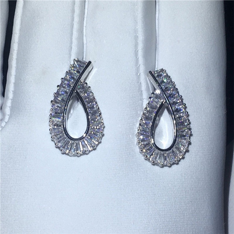 Anting Stud Cubic Zirconia Ukuran Kecil Untuk Aksesoris Wanita