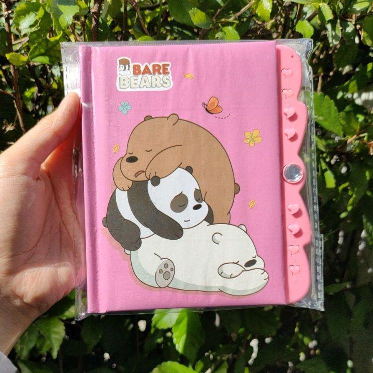 

[PRODUK JWCO7] Buku Diary WBB / We Bare Bear Kunci Kode Kecil Note Book Jurnal Lucu Unik 9RN