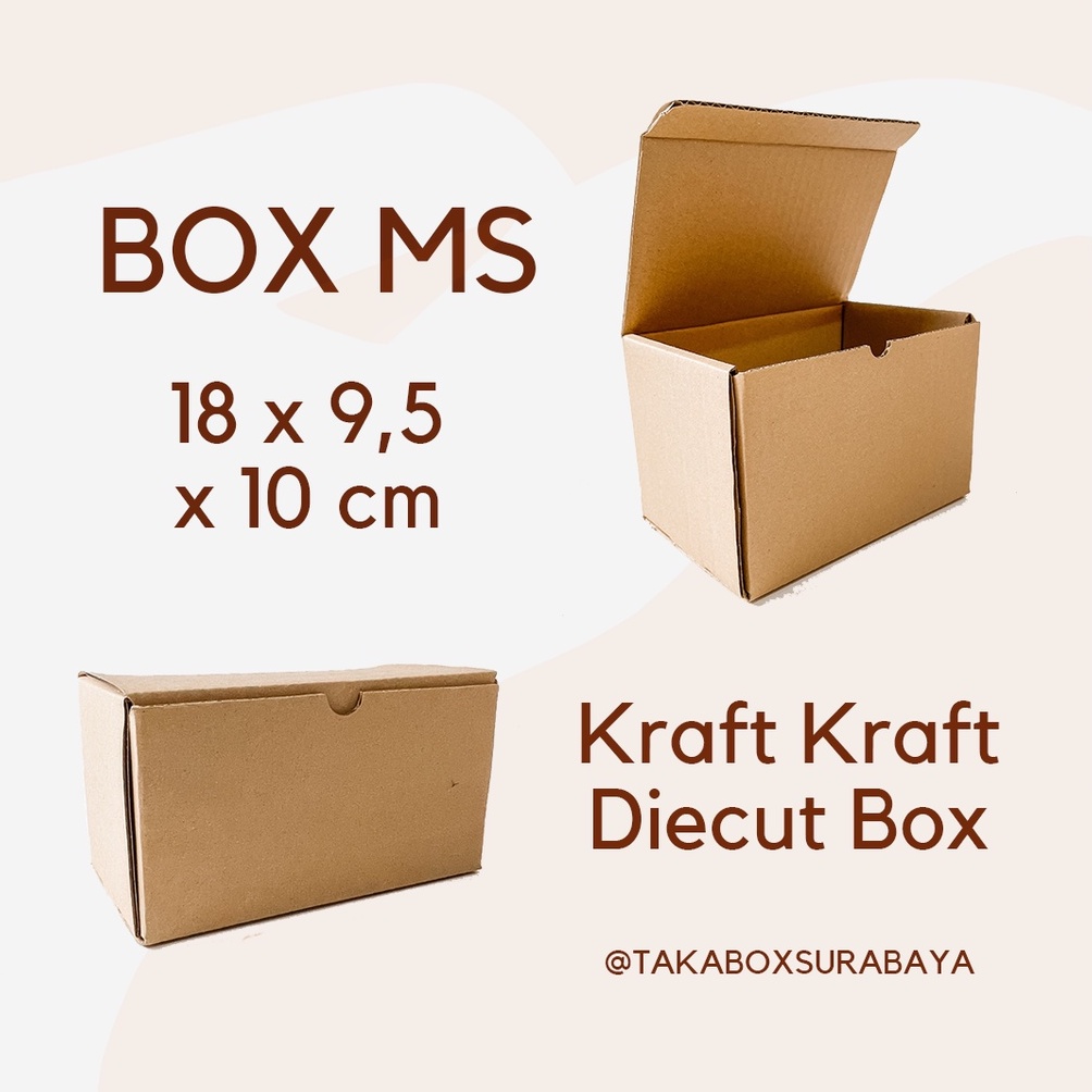 

5 pcs Box kardus untuk packaging serbaguna polos dus kemasan hampers diecut bflute coklat ecer murah souvenir (MS)