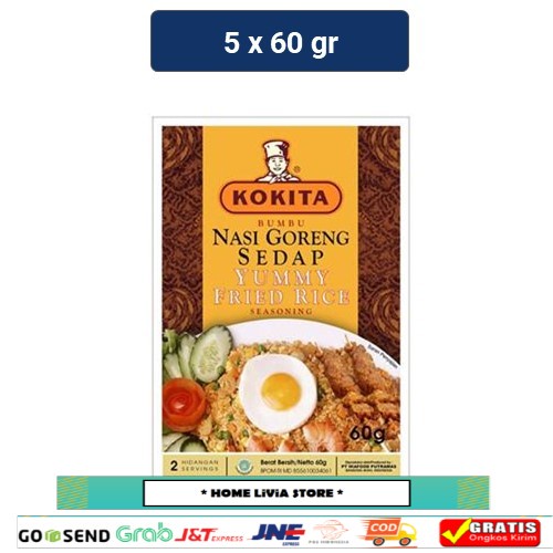 

Kokita Bumbu Nasi Goreng Sedap 5 x 60 gr