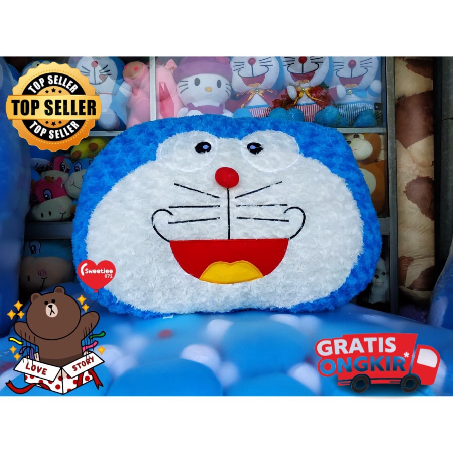 bantal boneka/boneka doremon/ bantal kepala/bantal doraemon snail sofa jumbo/doremon jumbo