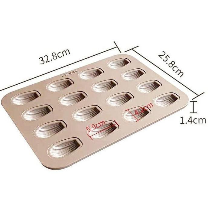 CHEFMADE LOYANG MADELINE 16 SEKAT KECIL WARNA GOLD - WK9743