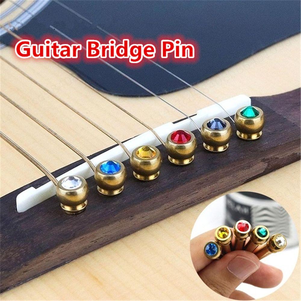 Nickolas1 String Nails Universal 2Pcs/Lot Kuningan Senar Gitar Musik Bridge Pin