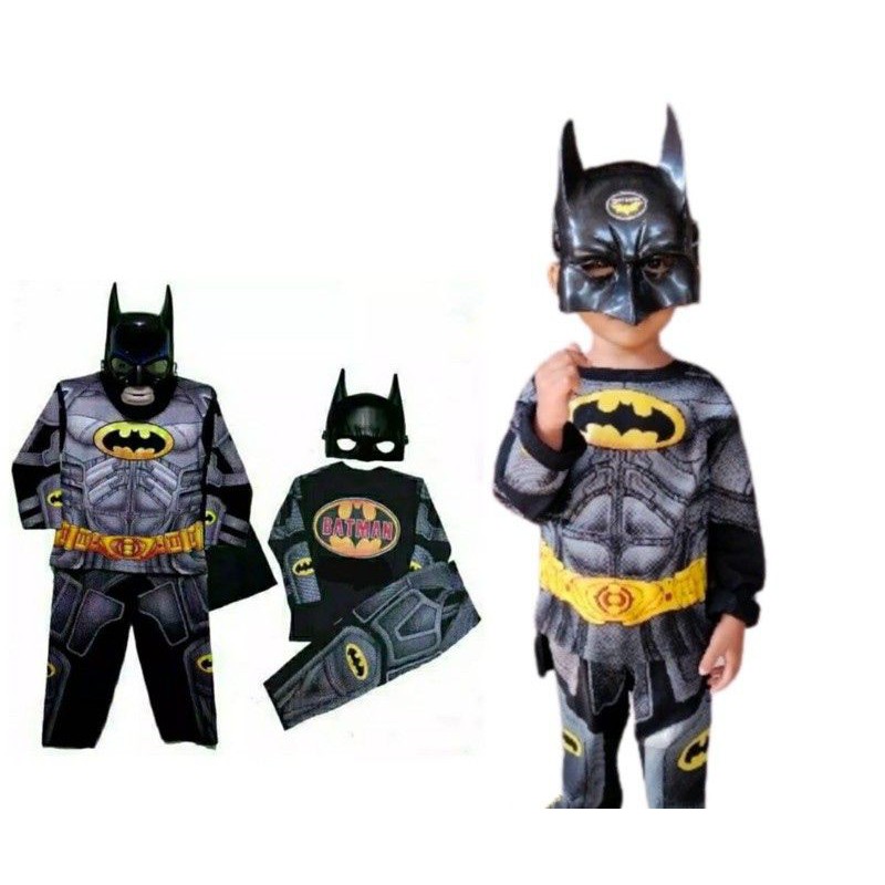 KOSTUM BAJU ANAK BATMAN SAYAP TERLARIS GRATIS TOPENG / BAJU BATMAN DAPAT TOPENG FREE