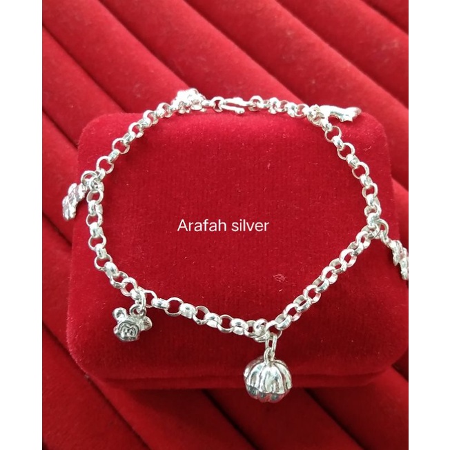 gelang kaki bayi sampai anak 2 tahun perak singkut jambi asli