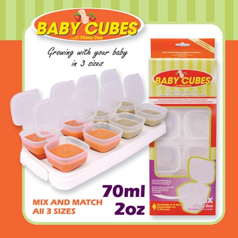 Tempat Makan MPASI Bayi Baby Cubes 70ml / Baby Cubes 70ml