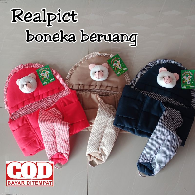 Gendongan bayi samping topi boneka BERUANG