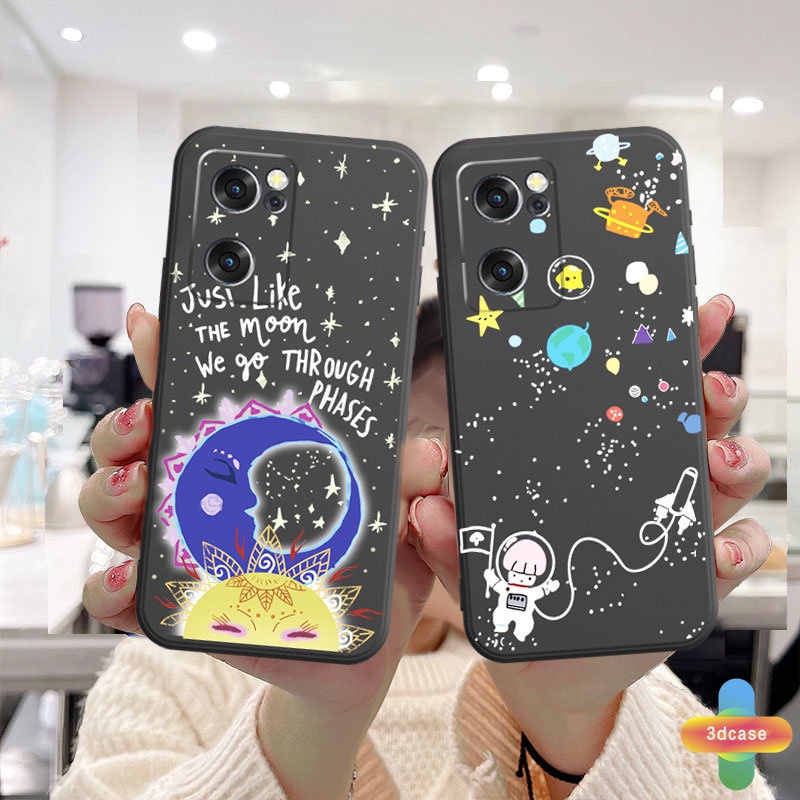 Casing Soft Case Infinix Hot 10 Play Hot 10 10t 10s 10i S4 9 Pro 11 Plus Hot 9 11 Play 11 11S NFC Infinix Smart 4 5 Pro 3 Plus Infinix Note 8 10 Tencno Spark 5 PRO A54 A15 A9 A5 Y12 Y20 A12 Cute Moon Pattern Anti-fall Case