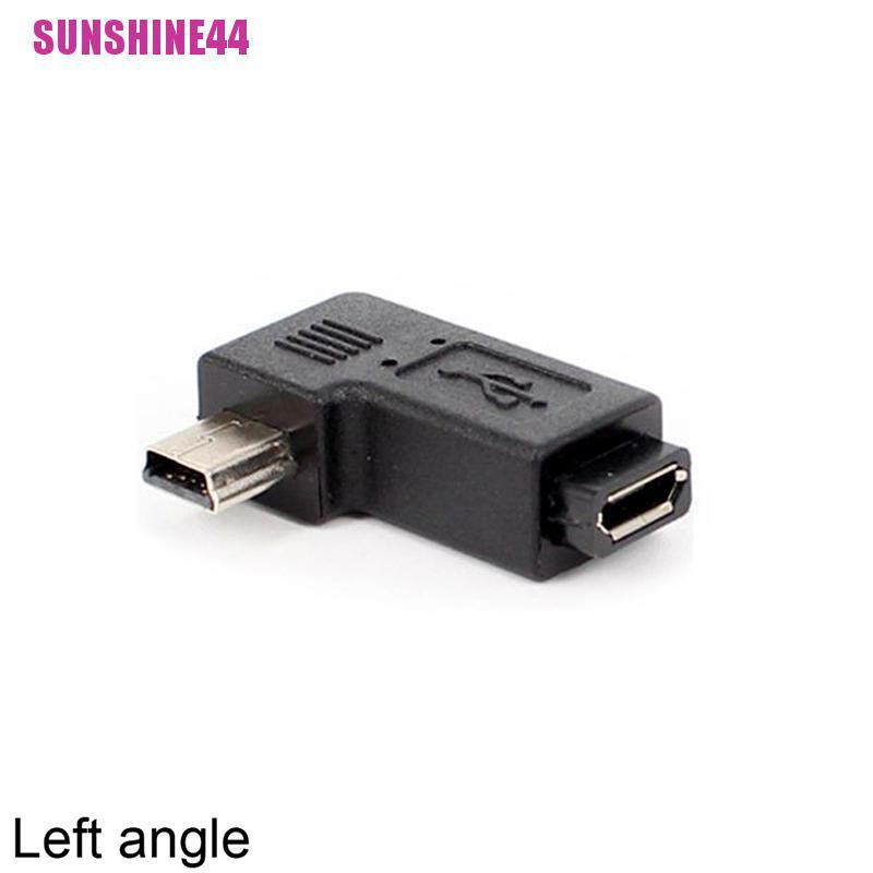 [SUN44] 90 Degree Right Left Angle Mini USB Type A Male To Micro USB Female Adapter