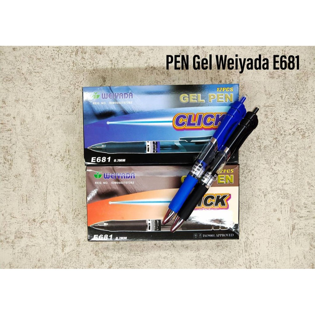 

(LUSIN) BULPOIN GEL WEIYADA E681 ISI 12 PCS