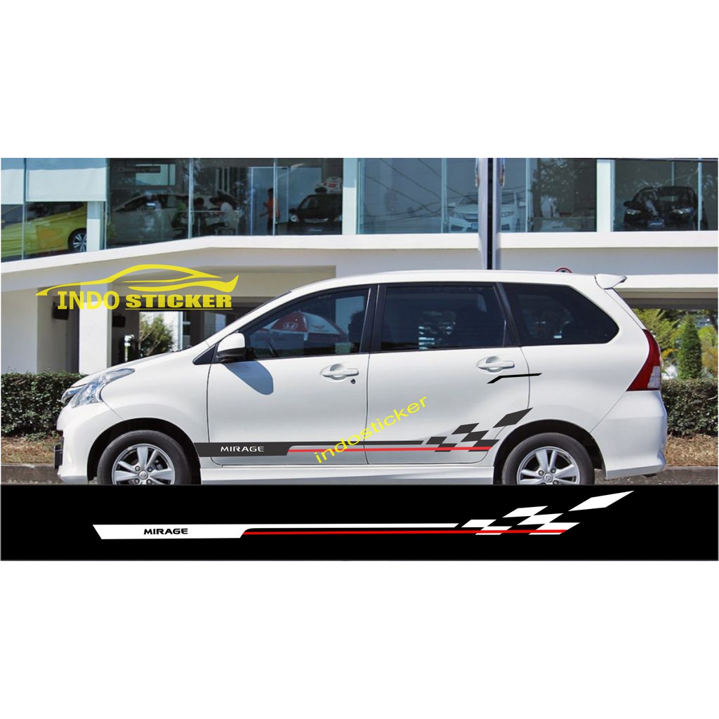 Sticker Stiker Mobil Mirage Custom Text Stiker Mobil Mirage Avanza