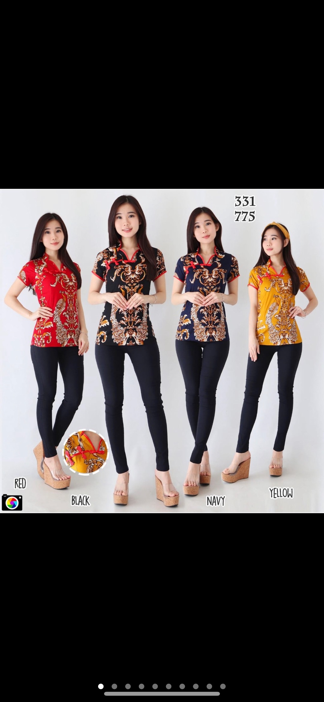 Batik Wanita - Atasan Batik 331 Black Ring