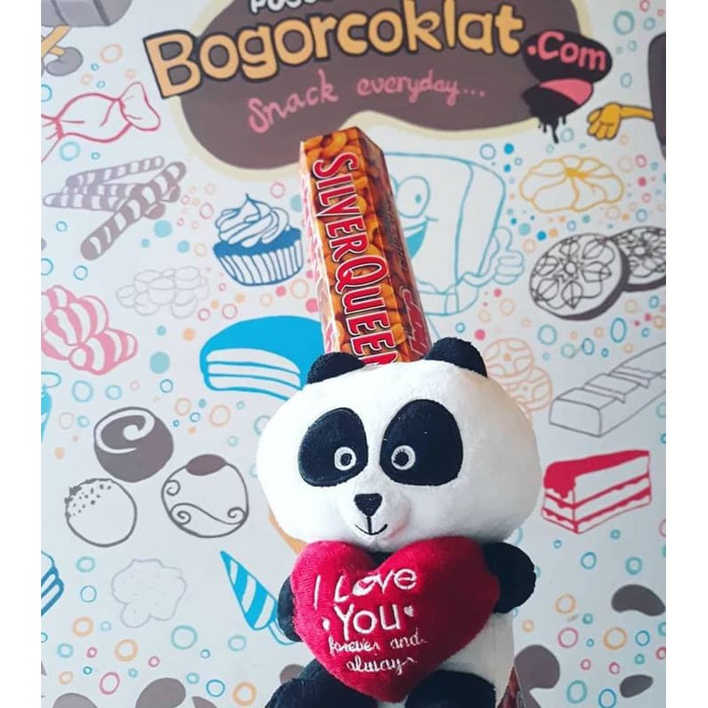 Foto Coklat Silverqueen Dan Boneka Panda - Paimin Gambar