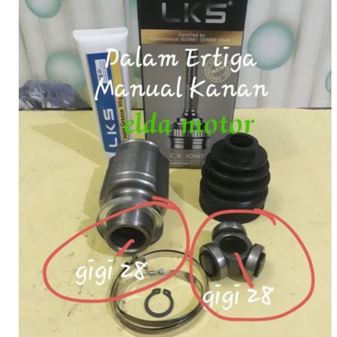 CV.Joint Dalam As Roda Depan Dalam Suzuki Ertiga Manual Kanan