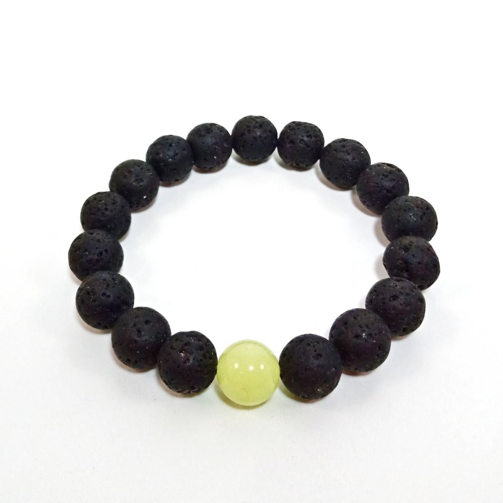 GELANG BATU FOSFOR LAVA STONE JUMBO GLOW IN THE DARK