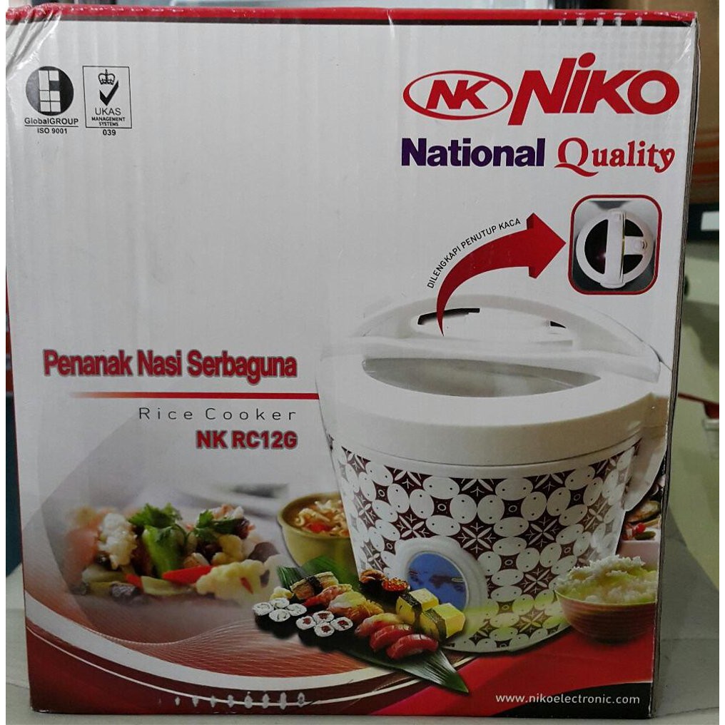 NIko Rice Cooker Penanak Nasi Serbaguna Motif Batik NK 12 Kapasitas 1.2 L