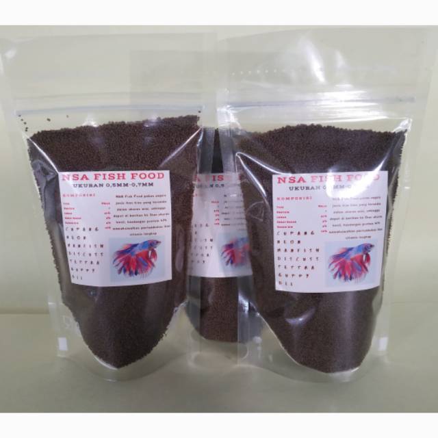 NSA FISH FOOD pakan ikan cupang isi3 | Shopee Indonesia