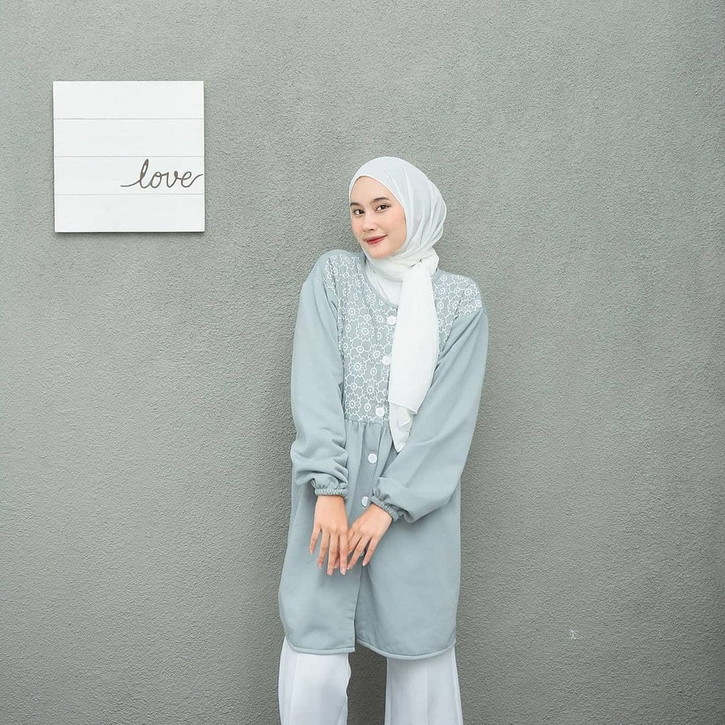 Nara Grosir - Aisyah Long Outer | Fashion Terkini | Sweater Termurah