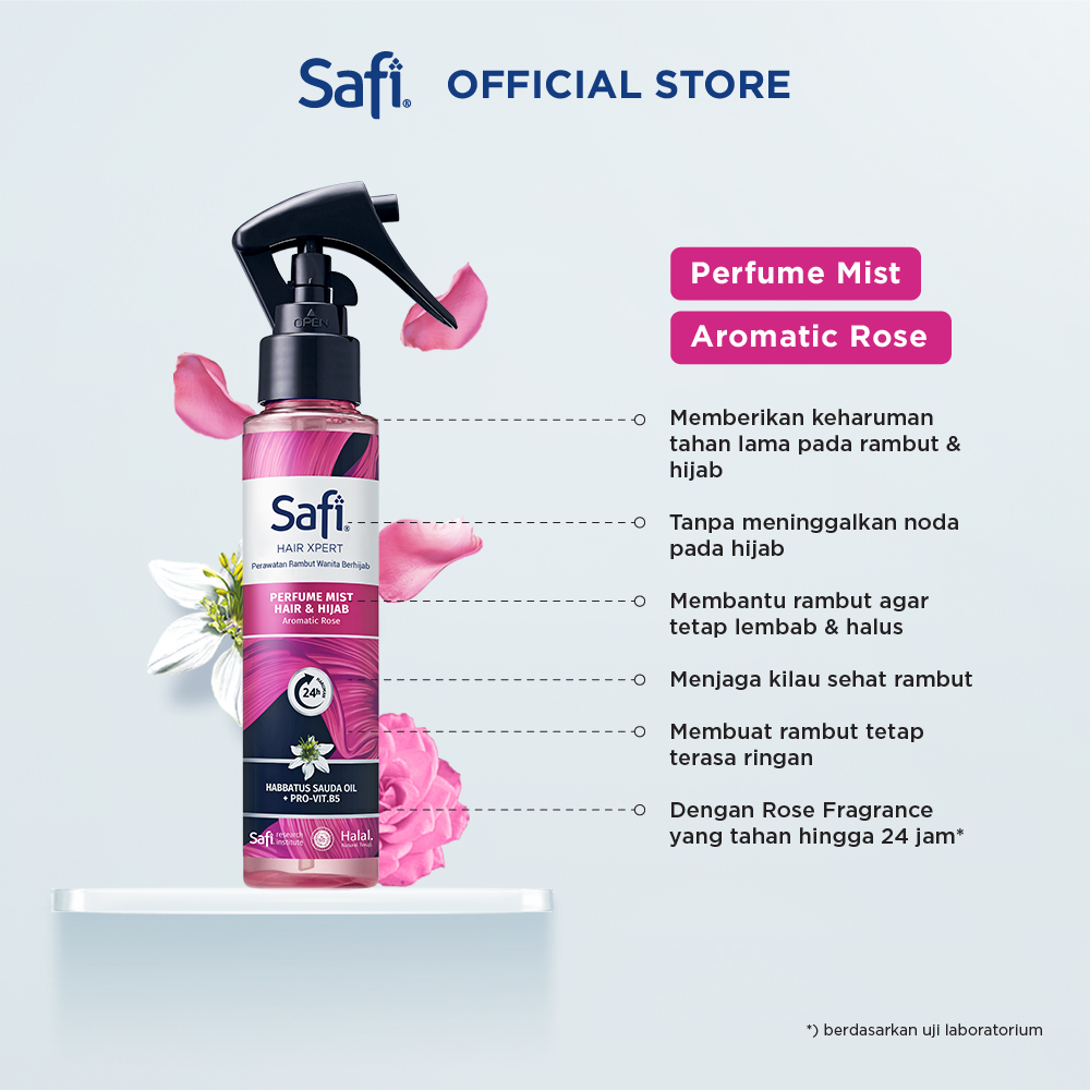 RADYSA - Safi Hair Xpert - Hijab &amp; Hair Perfume Mist Aromatic Rose 100ml