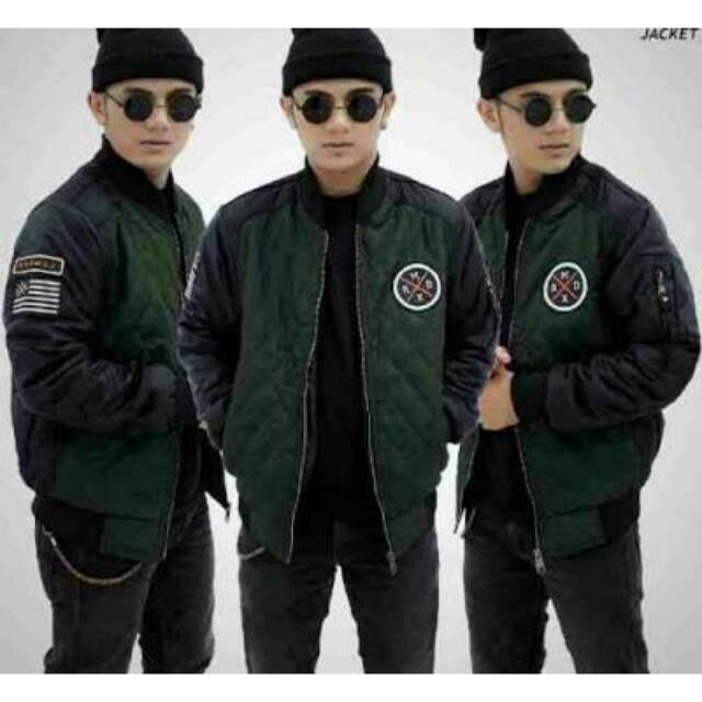 Jaket 2 IN 1 bomber pria / jaket bolak balik bomber cowok