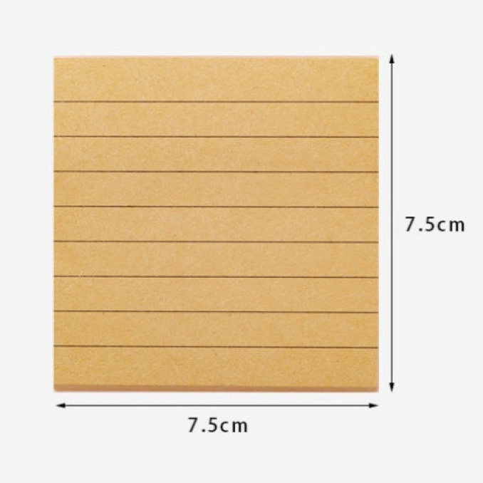 1 X Horizontal Square Self-Adhesive Memo Pad Paper Sticky Notes Notepad Stationery Papeleria School