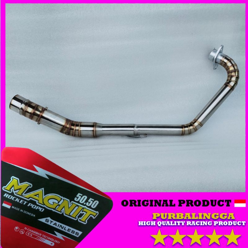 Pipa leheran knalpot Vixion Old New Advance full cacing stainless