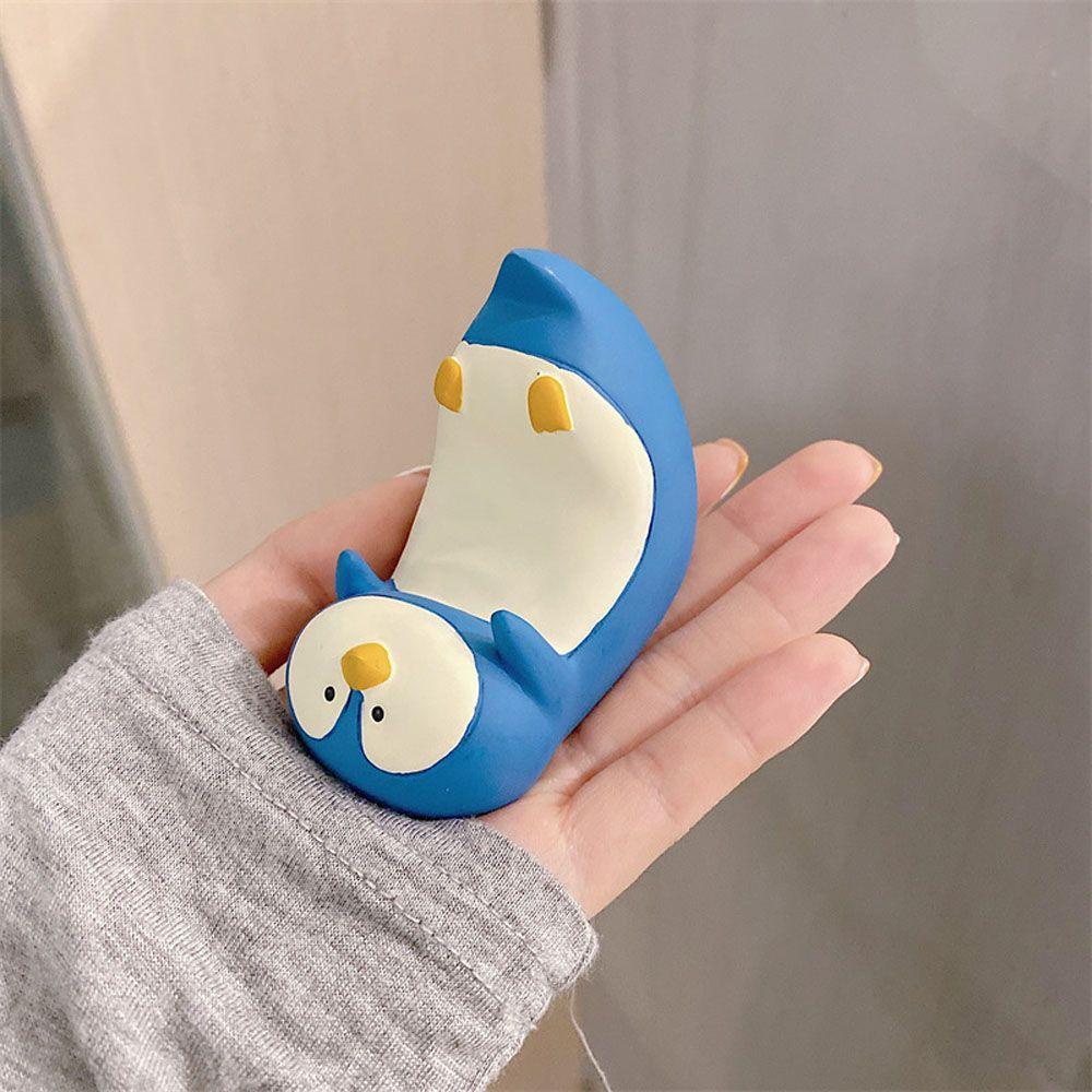 Rebuy Penguin Phone Holder Universal Untuk Ponsel Pintar Desktop Kartun Hewan Penguin Support Aksesoris Dolphin Lazy Holder