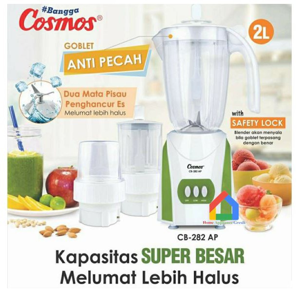 Blender Cosmos CB-282 AP anti pecah 2 Liter Plastik