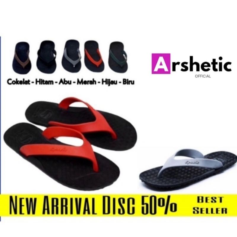 Sandal jepit Pria / Sandal kulit Casual / Sendal Santai Pria dewasa Kualitas Terbaik CNVL 39 - 43